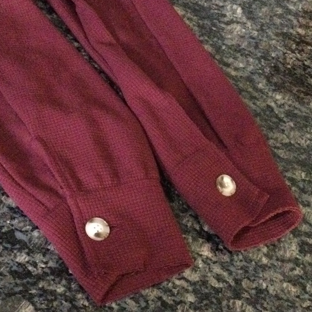 Burgundy Button-Down Shirt - Picture 8 of 10